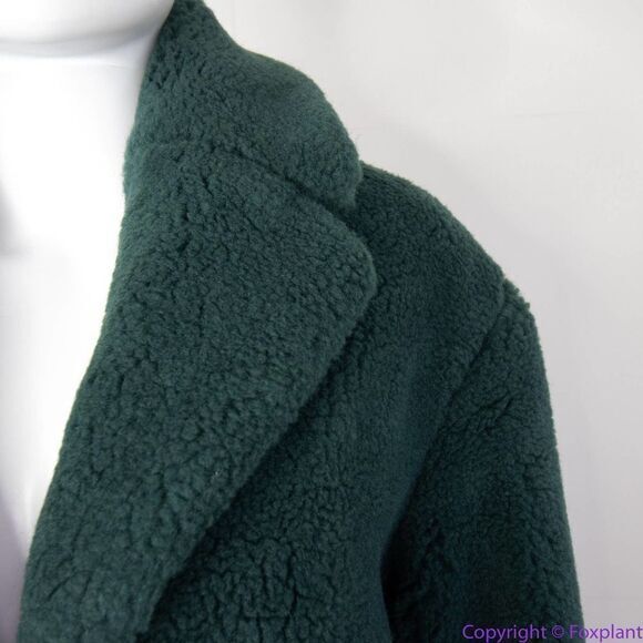 NEW Madewell green (Re)sourced Sherpa Teddy Coat, size S - Picture 15 of 16